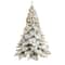 7ft. Pre-Lit Flocked Austria Fir Artificial Christmas Tree, White LED Lights
